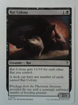 Rat Colony (White Border) *Common* Magic MtG x1 MB2 Mystery Booster 2 - Image 1
