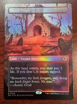🌈 Blood Crypt (Borderless FOIL) - MTG #349 Lorwyn Eclipsed - NM/M - Image 1