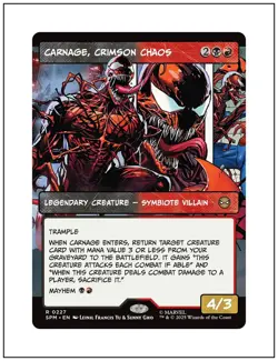 1x Carnage, Crimson Chaos, Borderless Art, Spider-Man, Magic MTG NM - Image 1