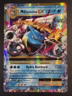 Pokemon TCG Mega-Blastoise-EX Evolutions Holo Card 22/108 - Image 1