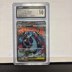 2025 POKEMON JAPANESE MEGA DREAM EX ATTACK RARE #223 MEGA CHARIZARD X EX CGC 10 - Image 1