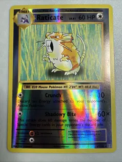 Pokemon TCG Raticate XY Evolutions 67/108 Reverse Holo Rare Near Mint Condition - Image 1