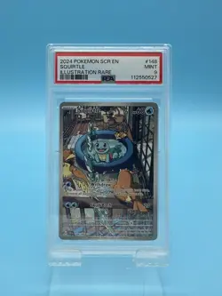 2024 POKEMON SCR EN-STELLAR CROWN ILLUSTRATION RARE #148 SQUIRTLE PSA 9 - Image 1