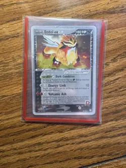 Pokemon TCG Rocket's Entei ex Ultra Rare Holo 97/109 Team Rocket 100HP Basic - Image 1