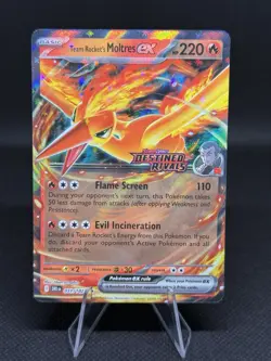 Pokemon TCG Team Rockets Moltres EX Destined Rivals 031/182 Stamped UPC Promo - Image 1