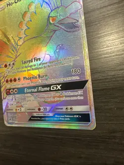 Pokemon Ho-Oh GX SM80 Rainbow Rare Sun & Moon Black Star Promo VG - Image 5