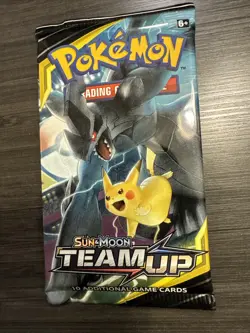 Pokemon TCG Sun & Moon Team Up Pikachu & Zekrom Booster Pack Sealed - Image 1