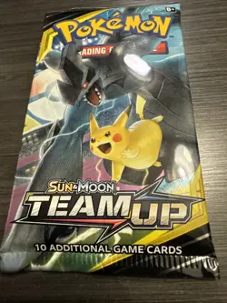 Pokemon TCG Sun & Moon Team Up Pikachu & Zekrom Booster Pack Sealed - Image 4