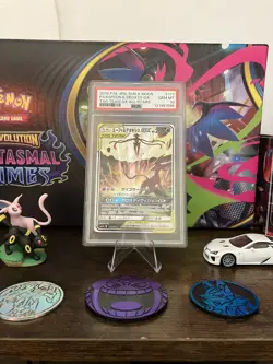 2019 POKEMON JAPANESE SUN MOON TAG TEAM GX ALL STARS FA/ESPEON DEOXYS GX PSA 10 - Image 1