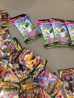 Lot of 84 Pokemon Mixed Booster Packs Sword & Shield & More All Open Please Read - Image 5
