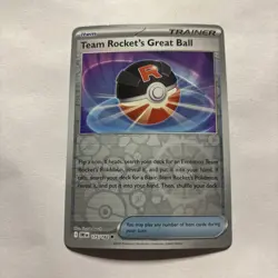 Pokemon Destined Rivals Reverse Holo 175/182 Team Rocket's Great Ball - Image 1