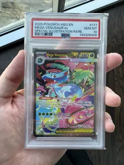 2025 POKEMON MEGA EVOLUTION SPECIAL ILLUSTRATION RARE MEGA VENUSAUR EX PSA 10 - Image 1
