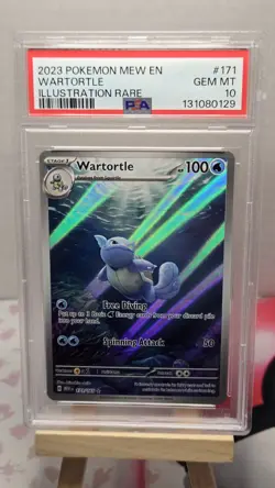 PSA 10 Wartortle 171/165 Sv: Scarlet & Violet 151 Illustration Rare Holo Pokemon - Image 1