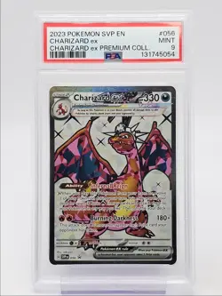 CHARIZARD EX 2023 POKEMON PREMIUM COLLECTION BLACK STAR PROMO #056 PSA 9 Q5346 - Image 1