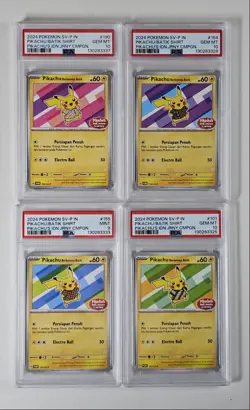 [4] PIKACHU BERKEMEJA BATIK SHIRT 2024 POKEMON SV PROMO CAMPAIGN PSA 10 Q6093 - Image 1