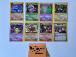 1st Edition Team Rocket RARE Pokemon TCG Set Of 8: Dark Charizard Machamp Hypno - Image 1