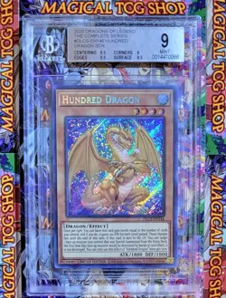 Yugioh Hundred Dragon DLCS-EN146 Secret Rare Limited Edition Konami BGS 9 Mint - Image 1