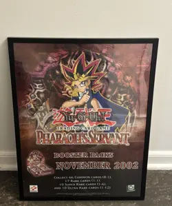 2002 Rare Yu-Gi-Oh! (Yugioh) FRAMED Pharaoh's Servant Promo Poster 18 x 24 - Image 1