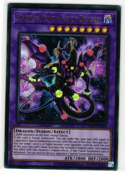 STARVING VENOM FUSION DRAGON LEDD-ENC25 ULTRA RARE YU-GI-OH TCG - Image 1