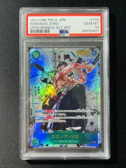 2023 One Piece JPN Roronoa Zoro #OP06-118 SEC Manga Alt Art Holo SP PSA 10 -GF78 - Image 1