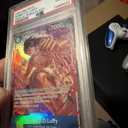 2023 One Piece MONKEY D LUFFY Alt Art #OP02-062 Paramount War English PSA 10 - Image 3
