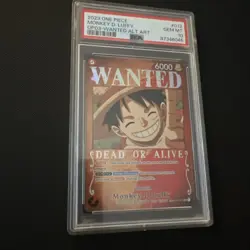 PSA 10 Monkey D Luffy ST01-012 OP03 Wanted Alt Art One Piece Card English - Image 2