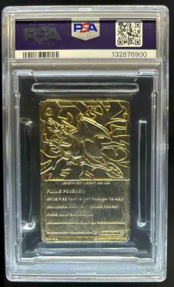 1999 Burger King Pokemon Charizard Gold Card #NNO PSA 7 NM - Image 2