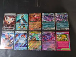 10 Pokemon Card Lot All EX/Full Art/ Ace Spec Nm S&V and Mega Evolutions - Image 1