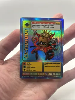 1999 Bandai Digimon CCG Octomon #St-37S Holo Holographic Card Rare LP - Image 3