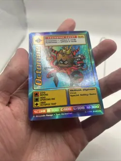 1999 Bandai Digimon CCG Octomon #St-37S Holo Holographic Card Rare LP - Image 5