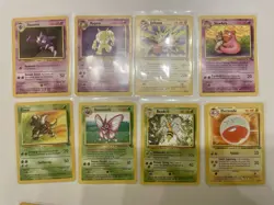 Set Of 13 Pokemon Cards-Base Set-Fossil-Jungle-1st Edition-No DUPES - Image 2