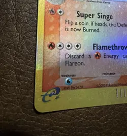 Pokemon TCG Sandstorm Flareon Reverse Holo Card 5/100 MP - Image 4