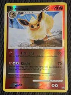 FLAREON Lv. 43 Majestic Dawn Set POKEMON Reverse HOLO 2008 Trading Card 19/100 - Image 1