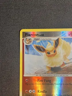 FLAREON Lv. 43 Majestic Dawn Set POKEMON Reverse HOLO 2008 Trading Card 19/100 - Image 2