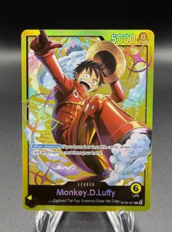 (X4) Monkey.D.Luffy ST29-001 Leader Card Starter Deck One Piece Cards English - Image 1