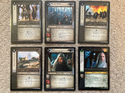 Lotr tcg (Decipher) Lord of the Rings 6 rare cards from Two Towers (set 4) HIDES - Image 1