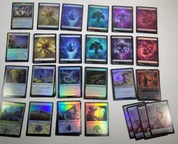 Lot Of 115 Theros Beyond Death Foils, Full Art Lands - Magic The Gathering Cards - Image 1