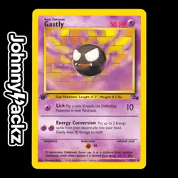 Pokemon TCG - Gastly 33/62 - 1st Edition Card - Fossil 1999 - Vintage (NM) - Image 1