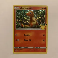 Pokemon Charmander Holo Card 2021 McDonald's 25th Anniversary Edition, Near Mint - Image 1
