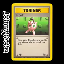 Pokemon TCG - Recycle 61/62 - 1st Edition - Vintage Card - Fossil (NM) - Image 1