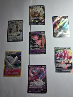 Lot of 7 Pokemon TCG Holo Cards Mew V Eldegoss V Iron Treads ex Drapion VSTAR - Image 1