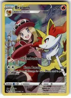 Braixen TG01/TG30 SWSH12: Silver Tempest Trainer Gallery LP+ Pokemon Card TCG - Image 1