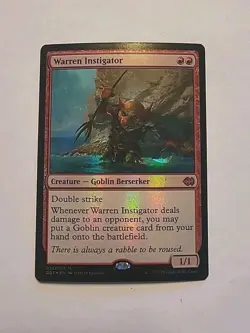 Warren Instigator [Duel Decks: Merfolk vs. Goblins] Foil LP MTG - Image 1