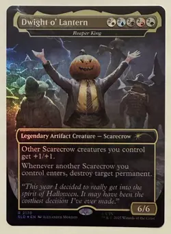 Dwight o'Lantern Borderless Rainbow Foil - Secret Lair MTG - Image 1