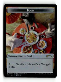 MTG | Food Token | Uni. & Misc. Promos | Foil | Moderately Played | English - Image 1