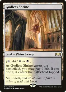 Magic The Gathering MTG GODLESS SHRINE Ravnica Allegiance NM Near Mint - Image 1