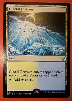 MTG, MAGIC: GLACIAL FORTRESS, 0307, BLC, REGULAR, RARE, NM, COMMANDER - Image 1