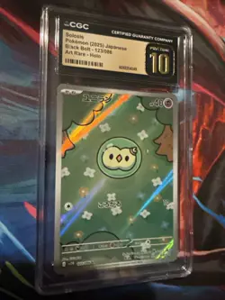 Pokemon 2025 JPN Black Bolt Full Art Rare Solosis #123/086 CGC PRISTINE 10 - Image 3