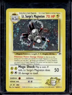 2000 Pokemon Gym Heroes Lt. Surge's Magneton Holo #8/132 - Image 1