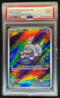 2023 Pokemon Scarlet & Violet Greavard Illustration Rare #214/198 PSA 9 - Image 1